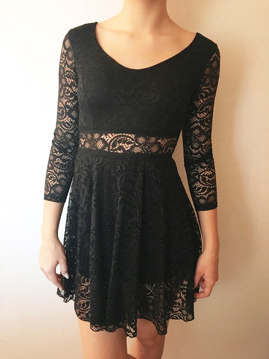 Krajkové koktejlky černé UNI