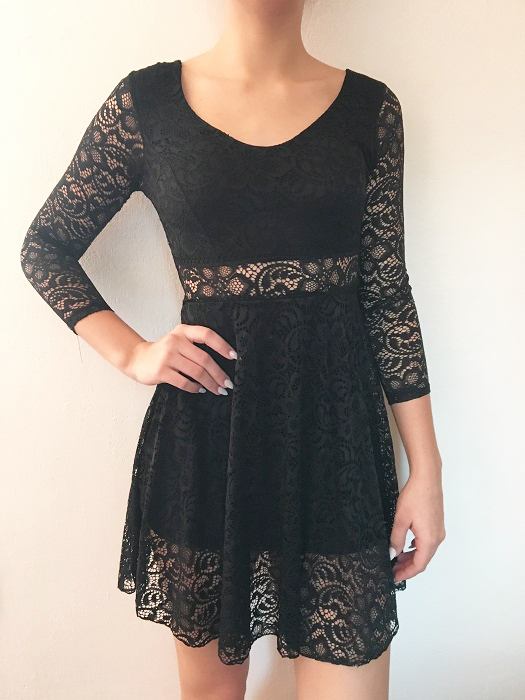 Krajkové koktejlky černé UNI