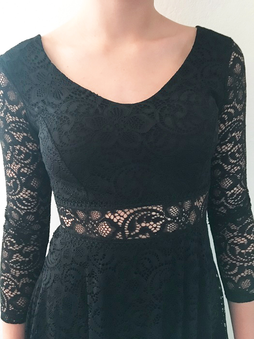 Krajkové koktejlky černé UNI