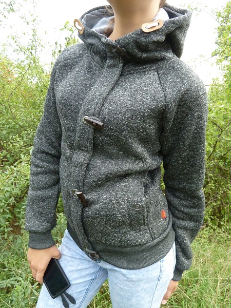 Dámská sportovní bunda tmavě šedá