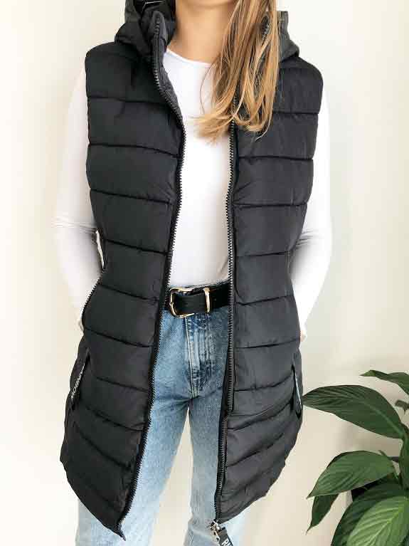 Dámská vesta pro plnoštíhlé černá Rainbow vel.3XL