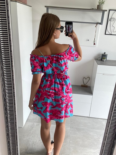 Letní květinkové šaty s kabelkou UNI II.