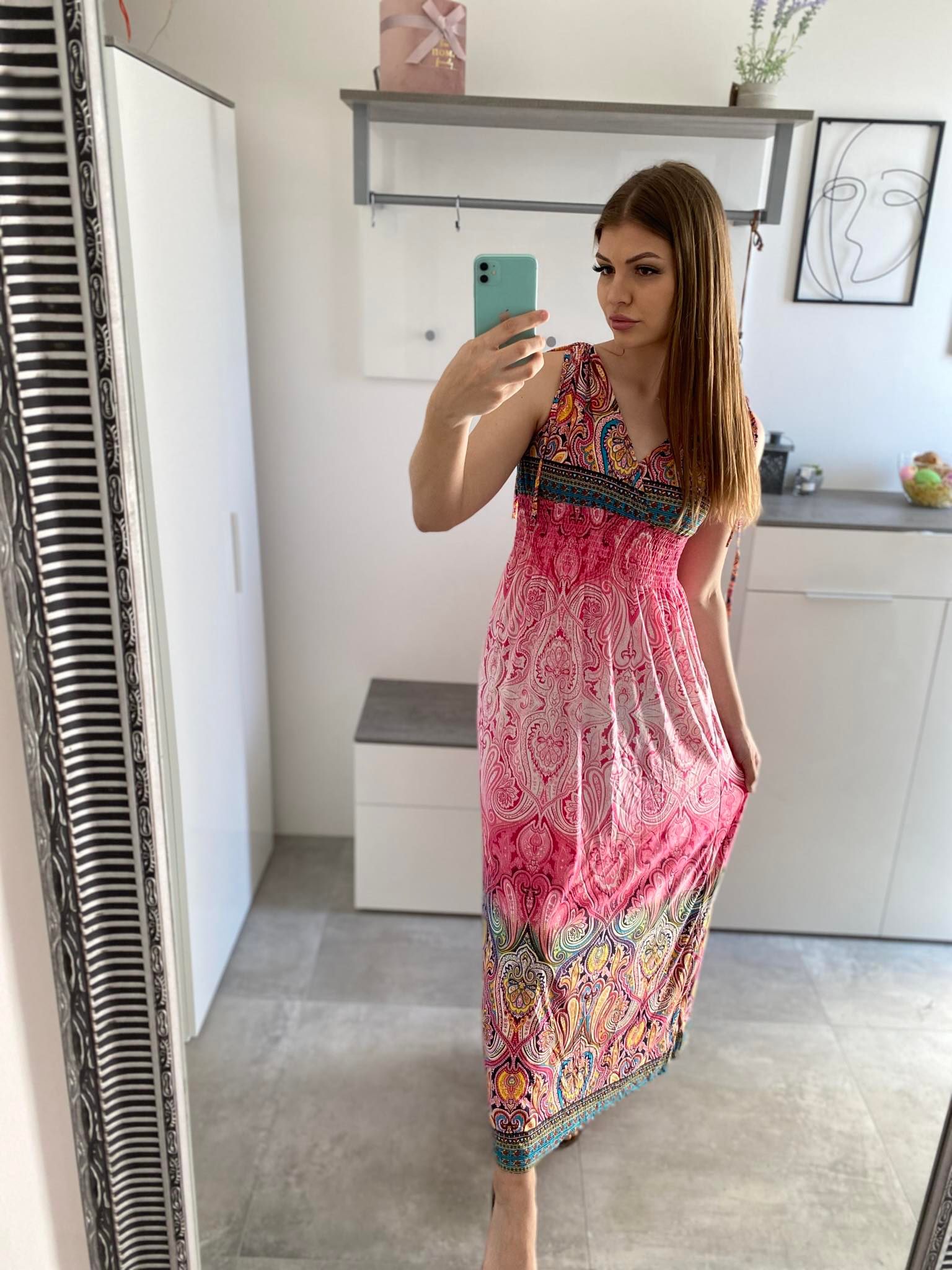 Letní etno šaty MISSY růžové