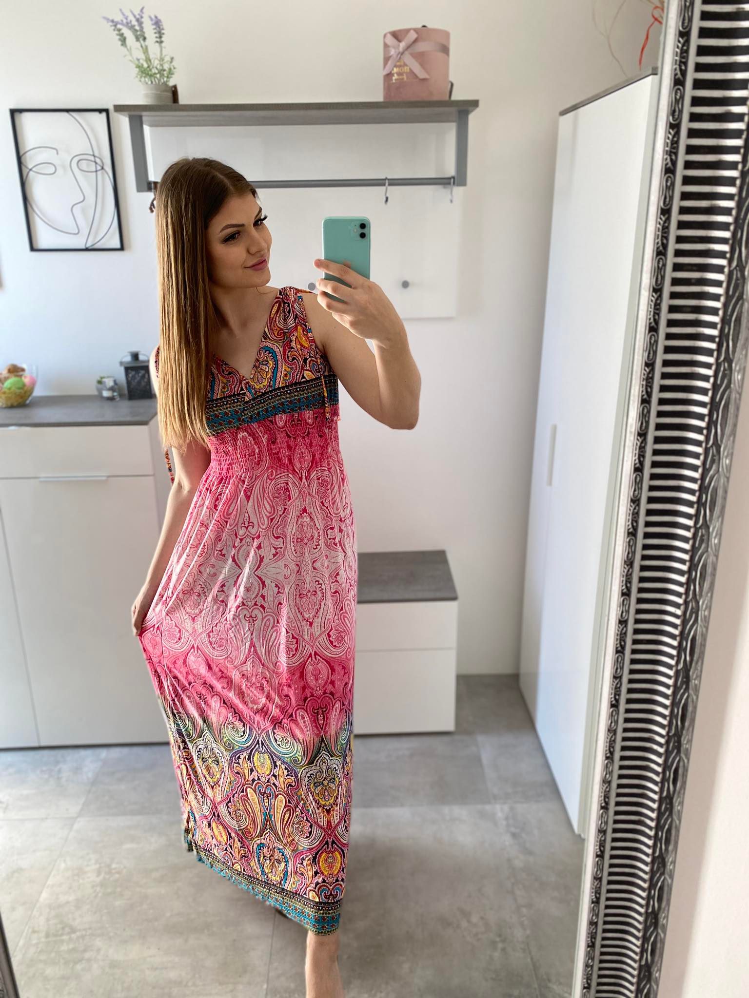 Letní etno šaty MISSY růžové