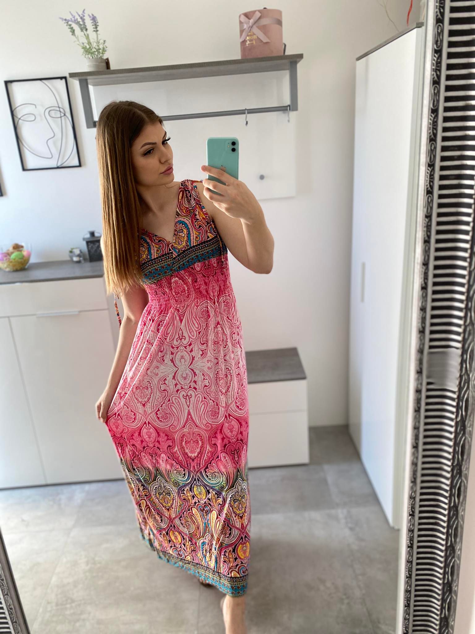 Letní etno šaty MISSY růžové