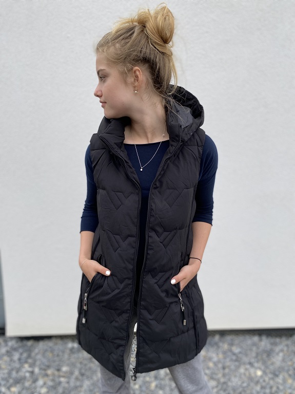 Dámská vesta pro plnoštíhlé VEXTA černá