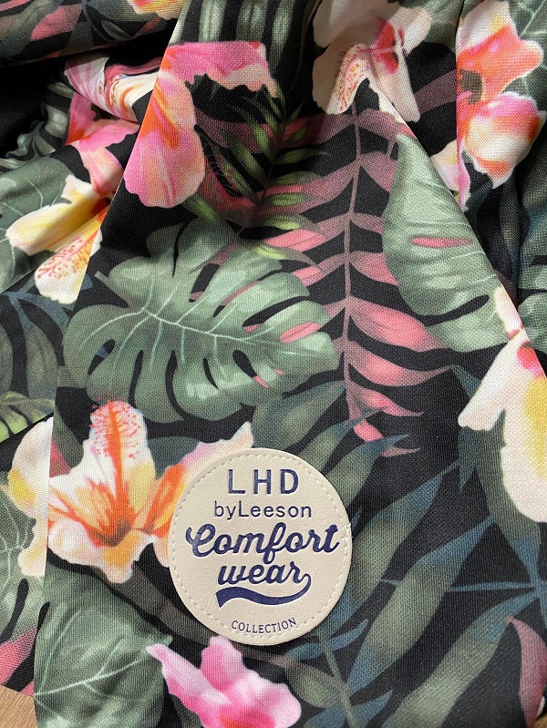 Dámská květovaná mikina khaki