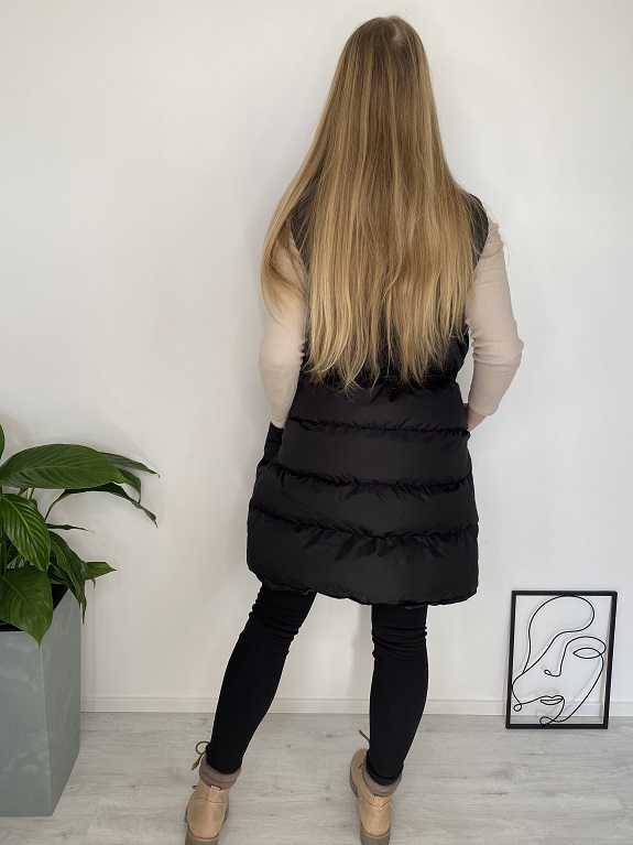 Dámská dlouhá vesta černá II