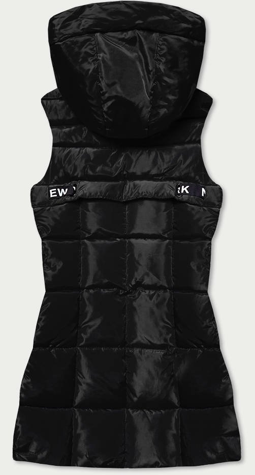 Dívčí zimní vesta s kapucí černá XXL