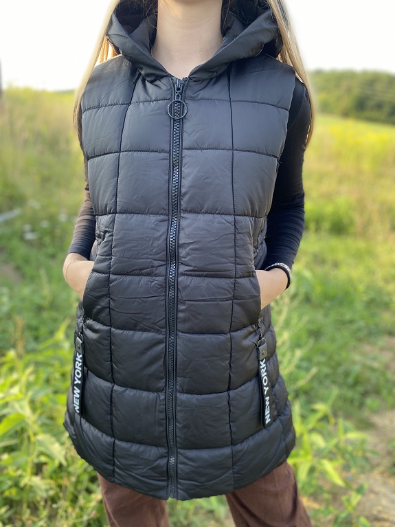 Zimní dámská vesta NY černá
