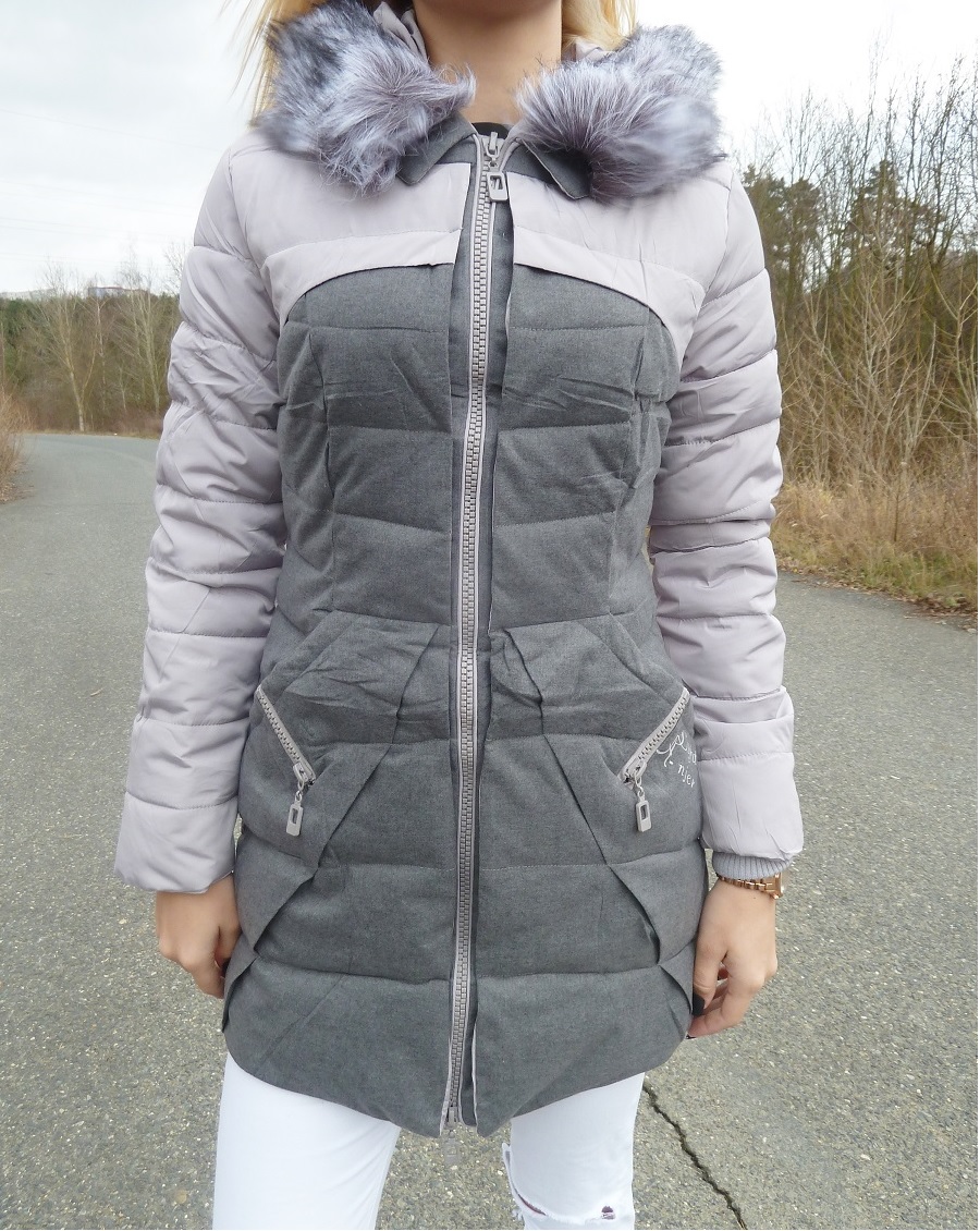 Dívčí zimní bunda šedá vel.XS/S