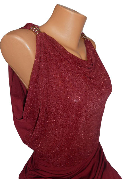 Plesové šaty - červené/vínové