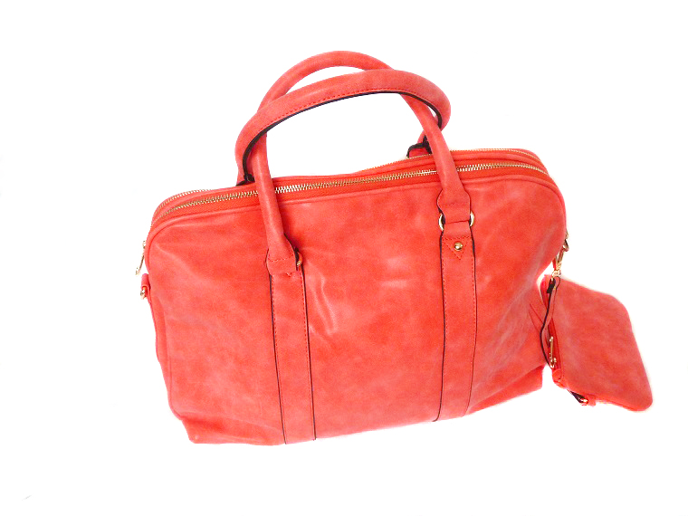 Dámská prostorná kabelka - červená