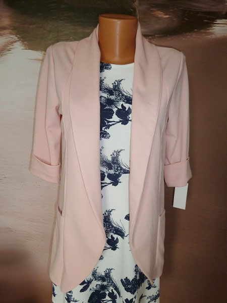 000 Dámské lehké sako - broskvová barva