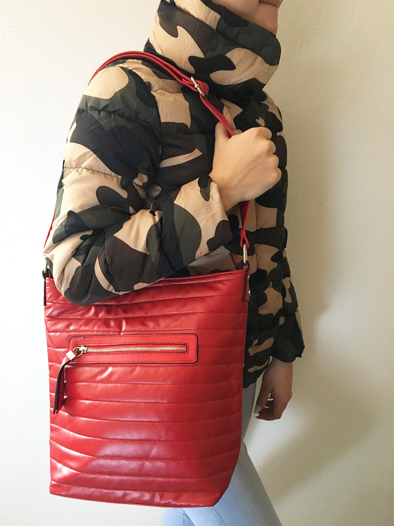 Dámská kabelka crossbody červená
