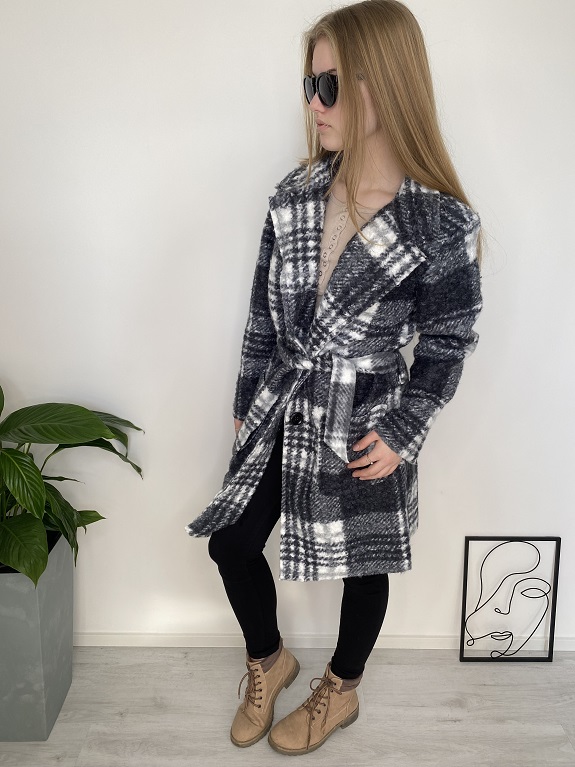 Dámský jarní kostkovaný kabátek UNi vel.