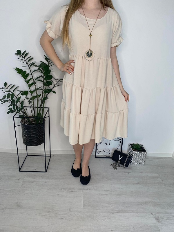 Dámské šaty Anabel krémové UNI