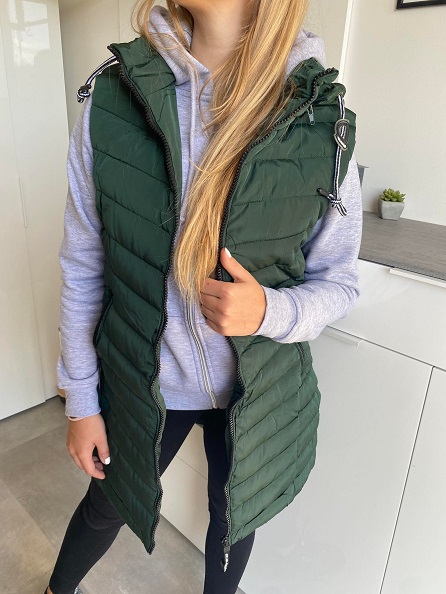 Dámská vesta Debie tmavě zelená XXL