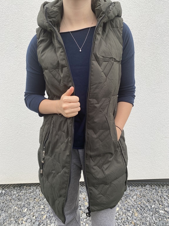 Dámská vesta prošívaná KIRA khaki L