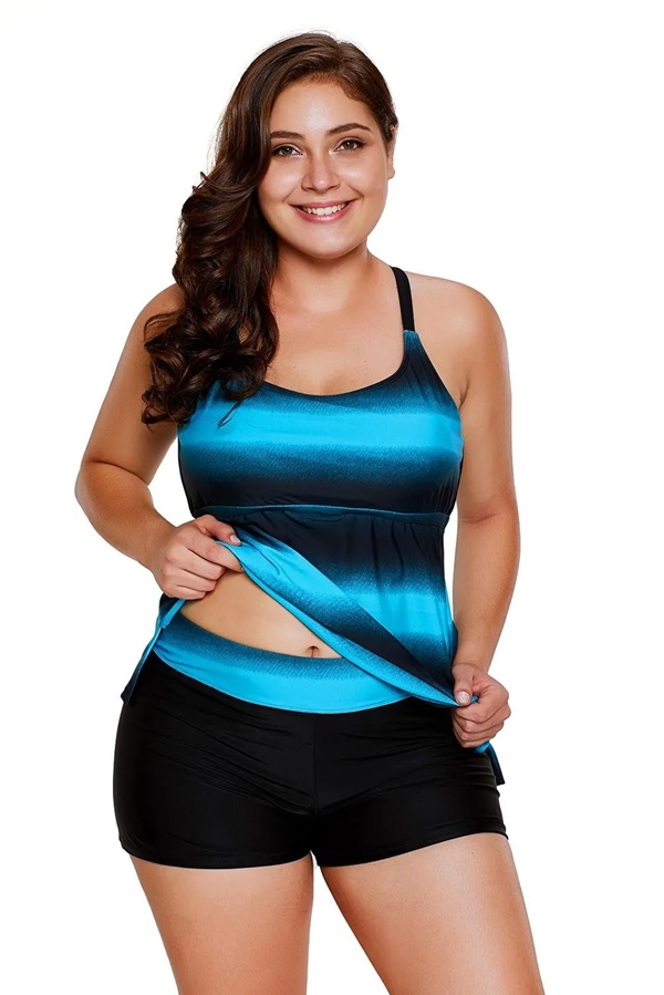 Dámské plavky tankiny pro plnoštíhlé Betty 4XL