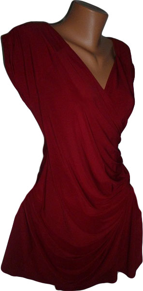 Společenské zavinovací šaty vínové