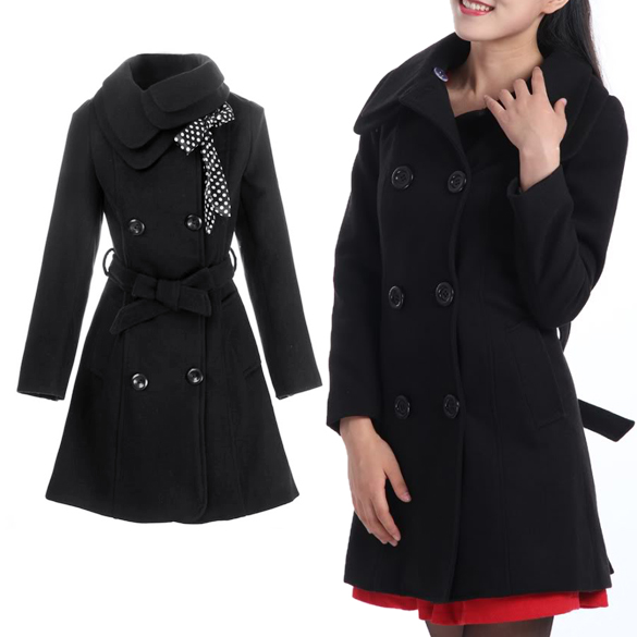 Dámský jarní kabát černý UNI