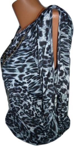 Tygrovaná halenka - tunika + NÁHRDELNÍK