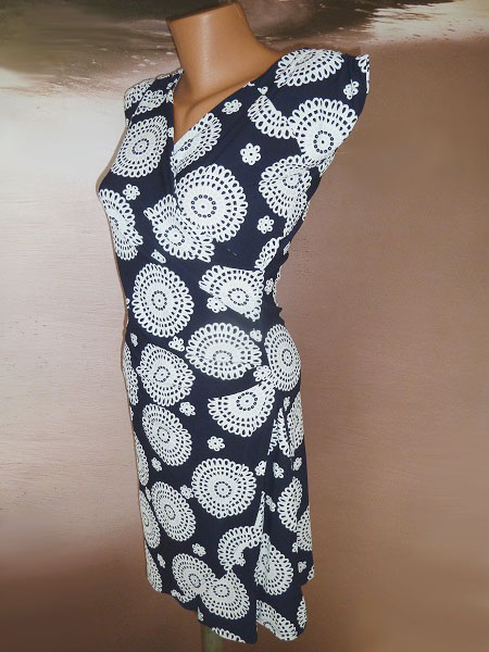 00* Dámské letní šaty modré 3D efekt II.