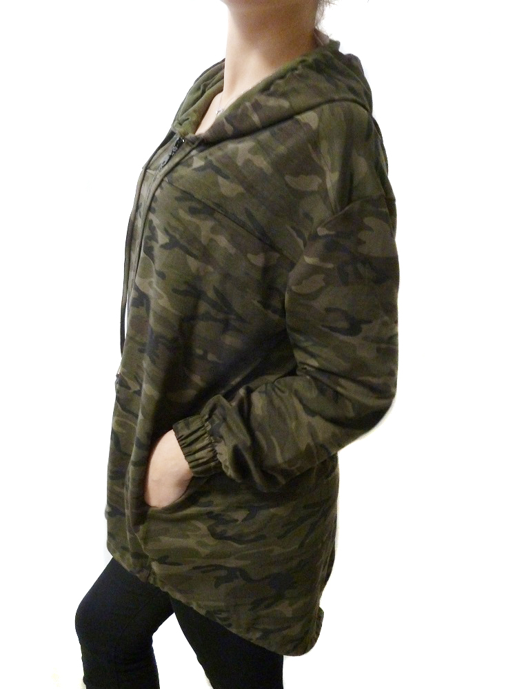 Dámský maskáčový kabátek- sáčko na zip