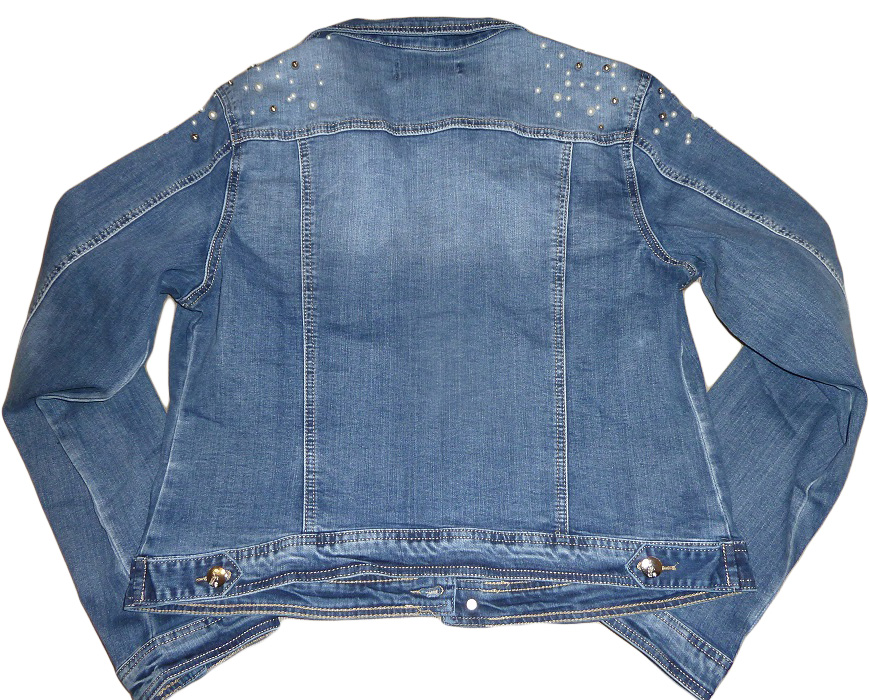 Dámská riflová bunda + size PEARLS