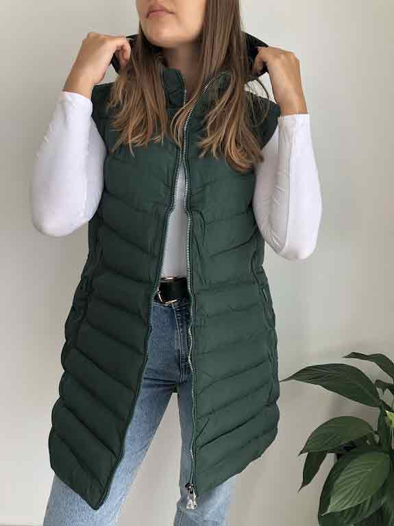 Dámská vesta pro plnoštíhlé zelená Amber