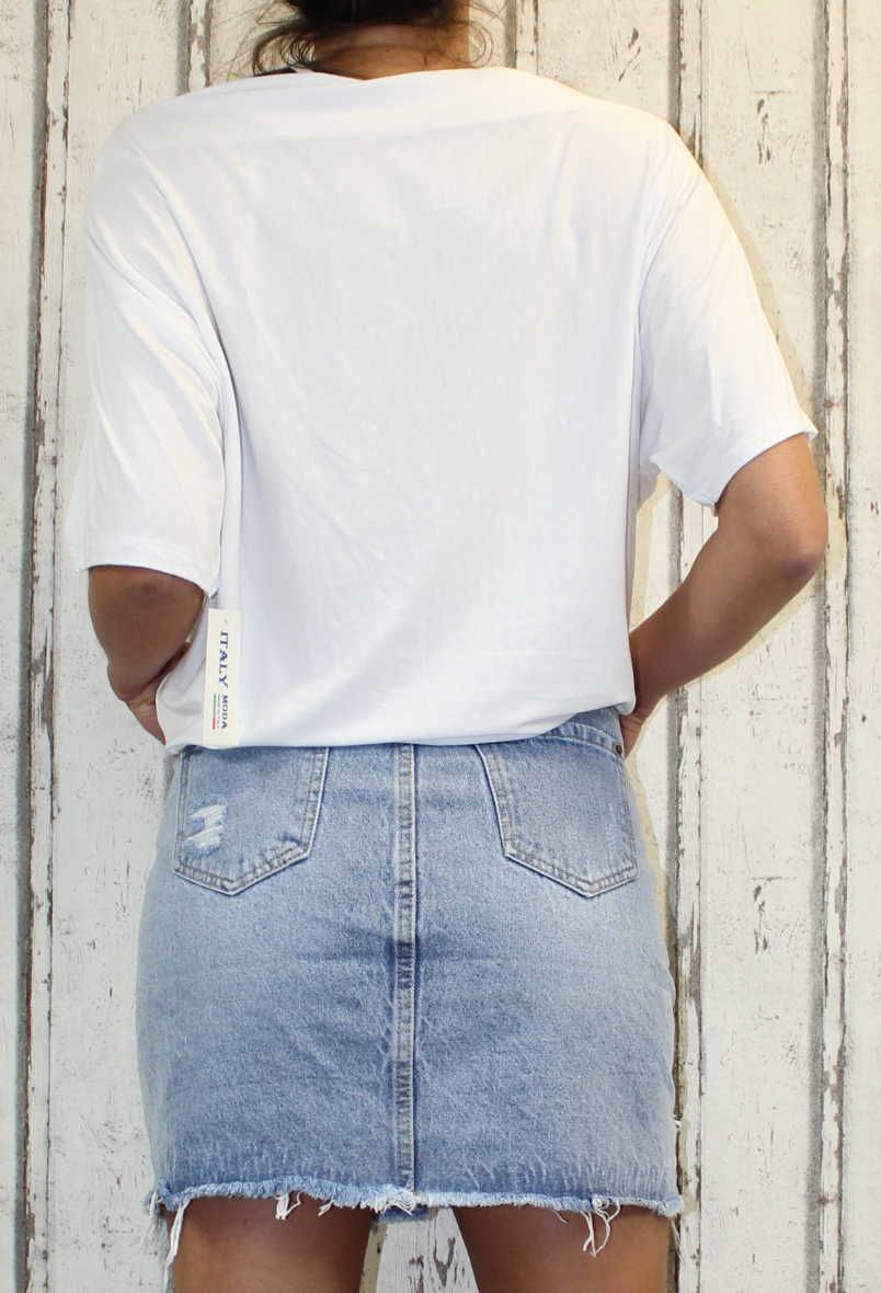 Dámská riflová minisukně trhaná