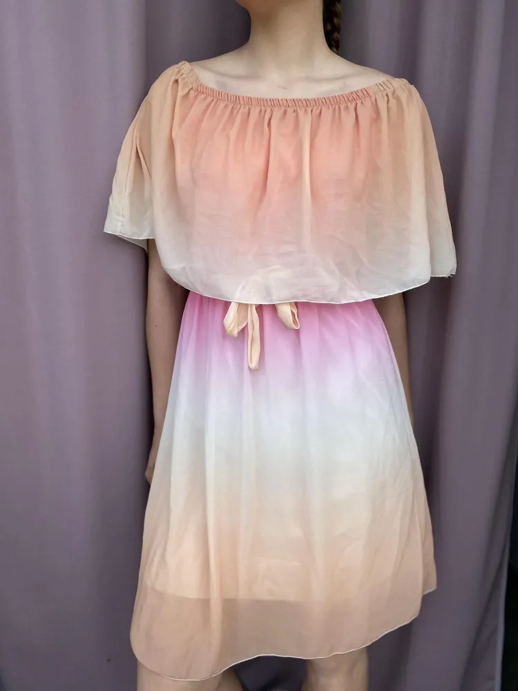 Letní šaty RAINBOW meruňkové UNI