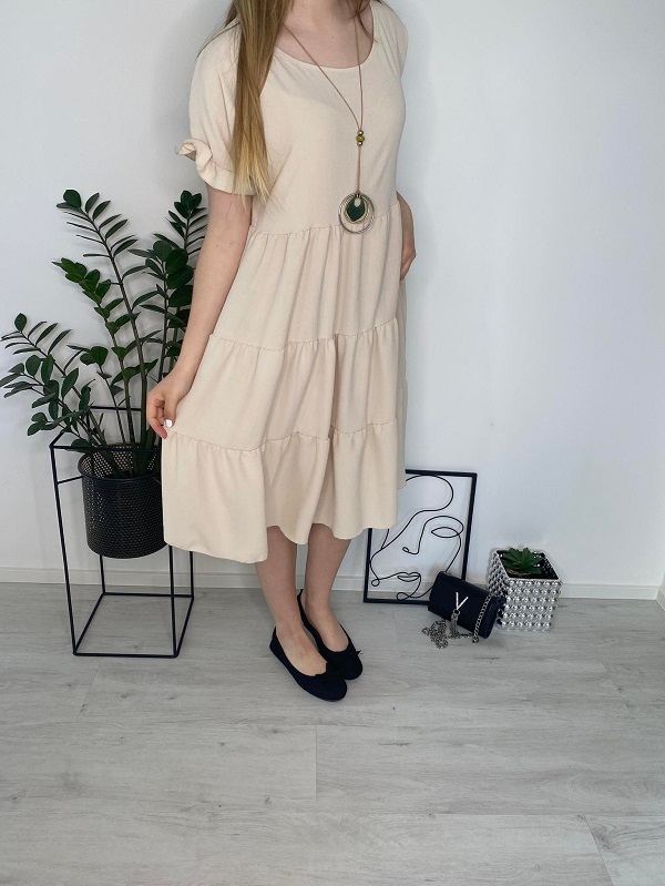 Dámské šaty Anabel krémové UNI