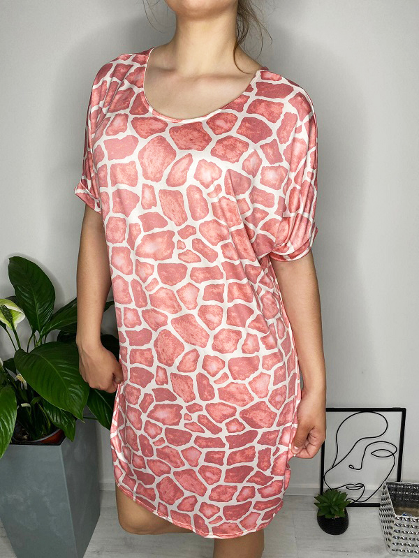 Jemné letní OVERSIZE šaty i pro plnoštíhlé oranžové