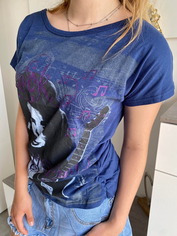 Dámské tričko modré Face 