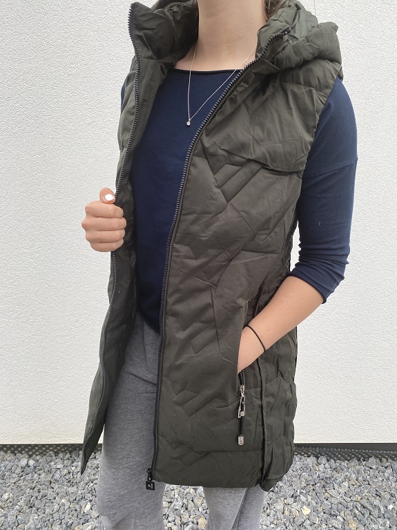 Dámská vesta prošívaná KIRA khaki L