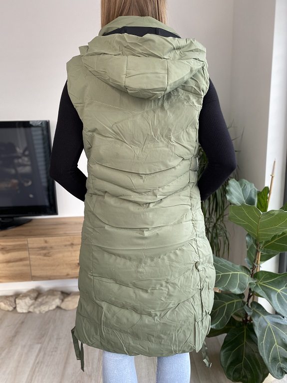Dámská dlouhá vesta FEMME zelená