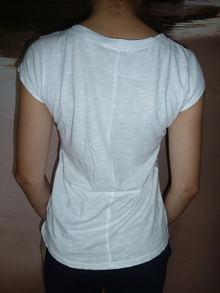 Dámské tričko bílé s fialovým potiskem