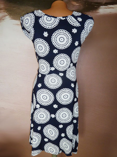 00* Dámské letní šaty modré 3D efekt II.