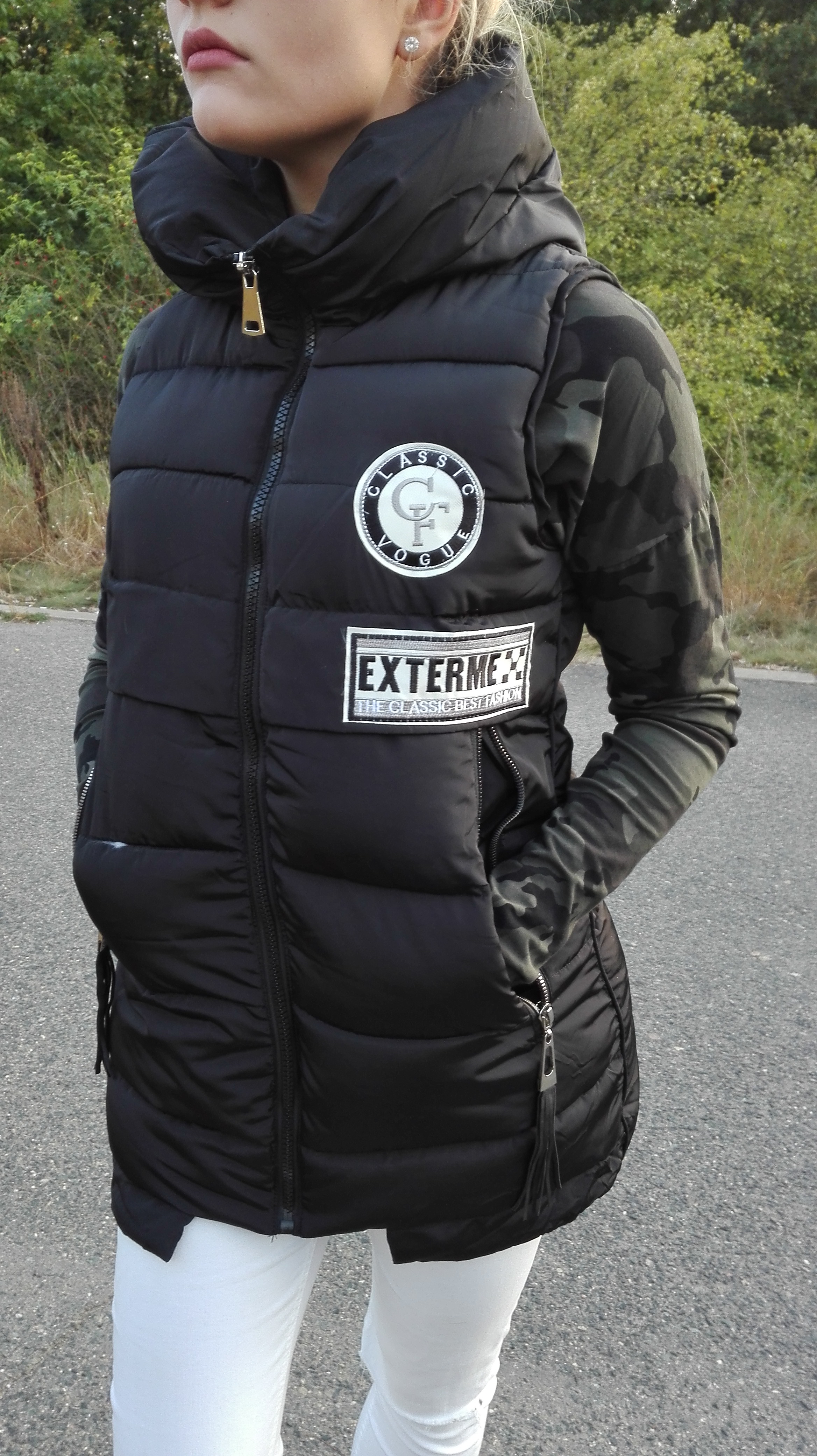 Dámská vesta zimní černá EXTERME