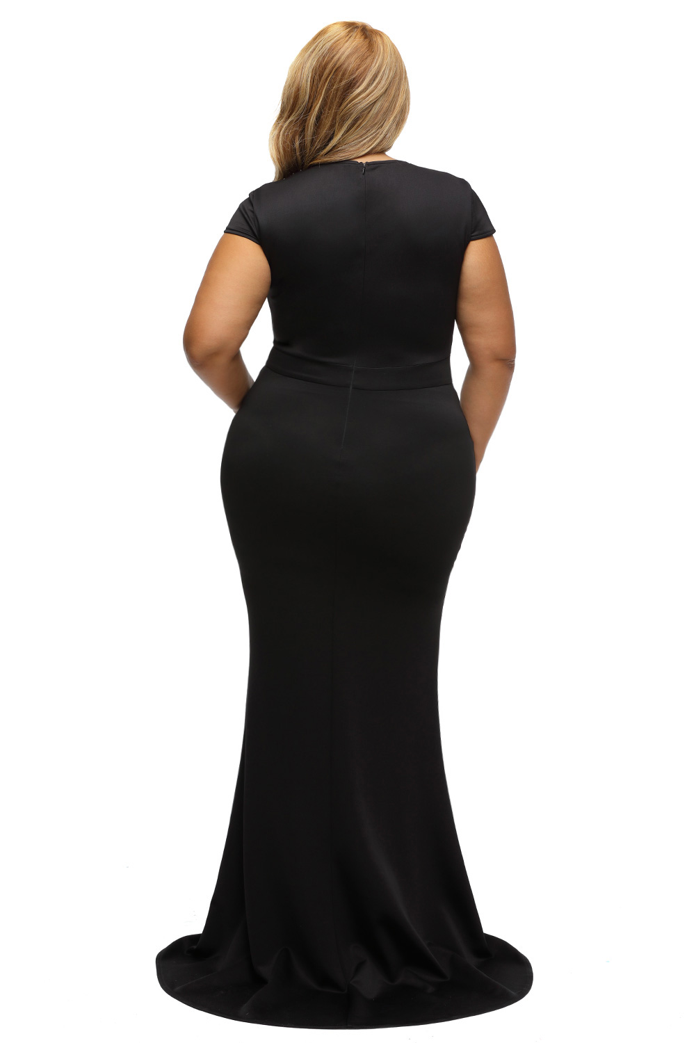 Dámské společenské šaty + SIZE s kamínky černé