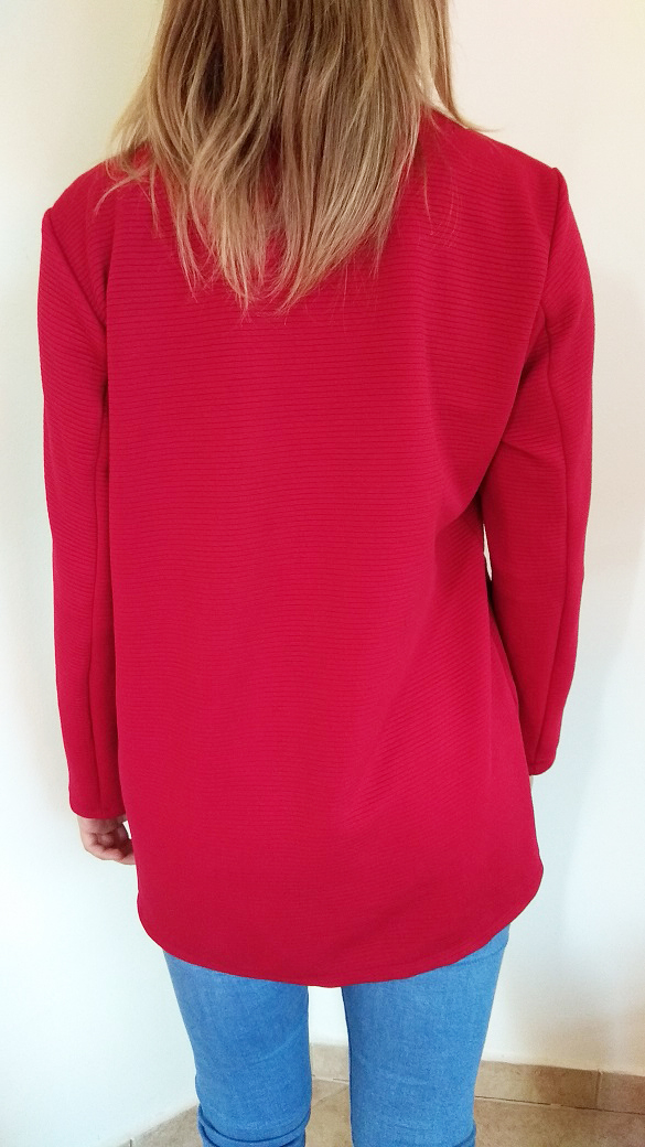 Dámský kabátek - kardigan červený UNI vel.