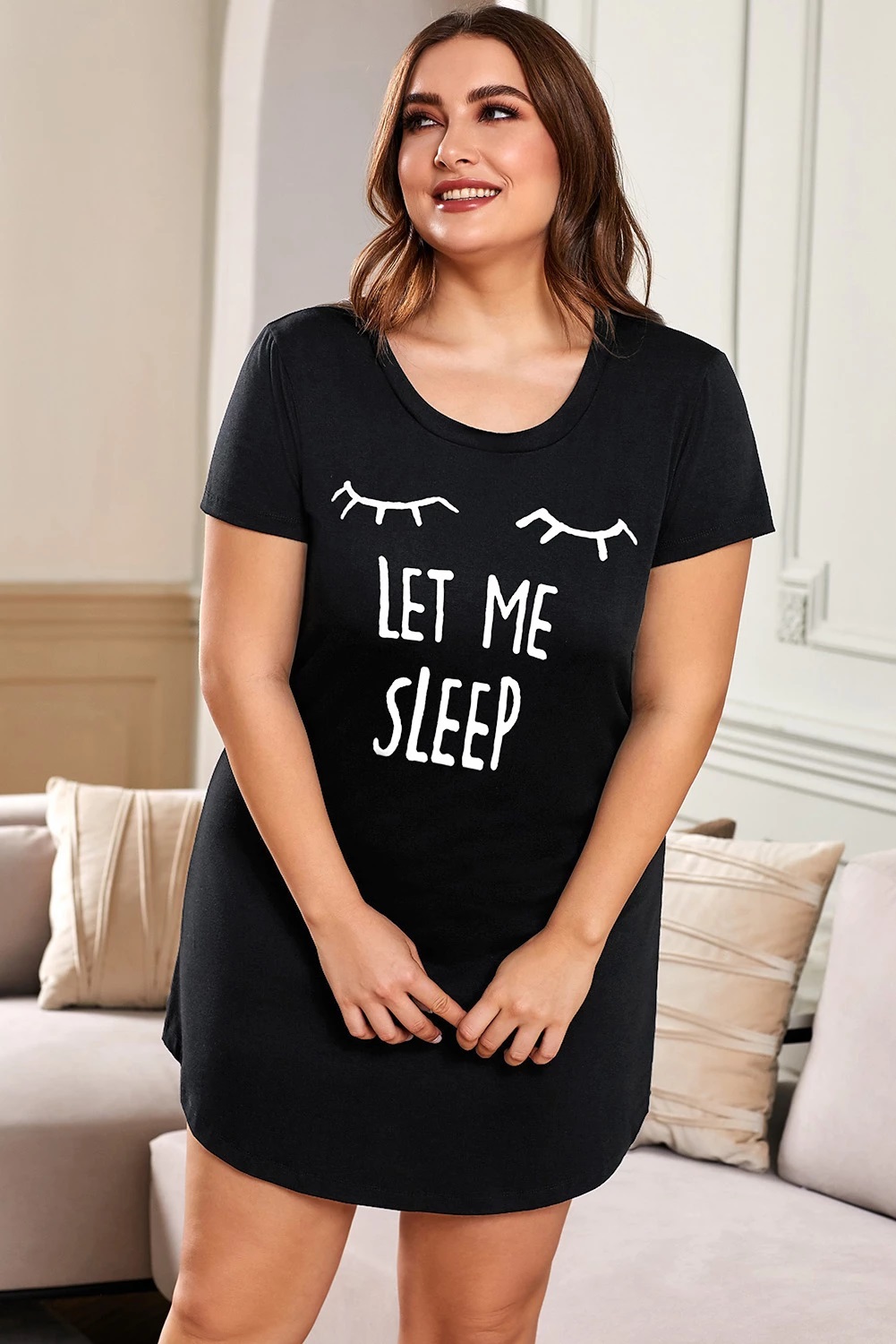 Dámská noční košile pro plnoštíhlé LET ME SLEEP