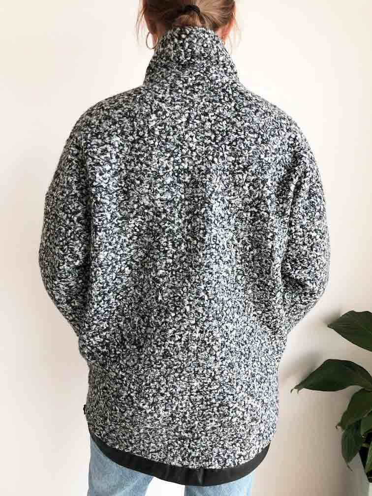 Dámský kabátek PATCH šedý OVERSIZE
