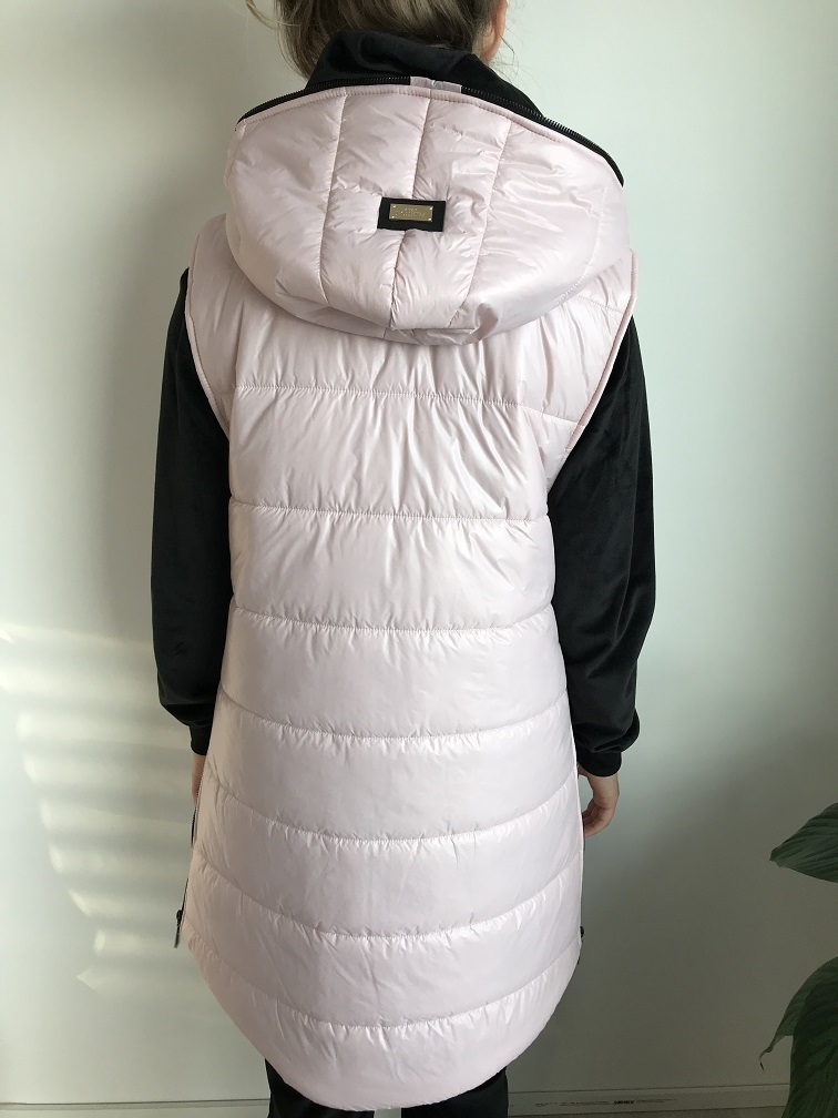 Dámská delší vesta růžová ZIPS