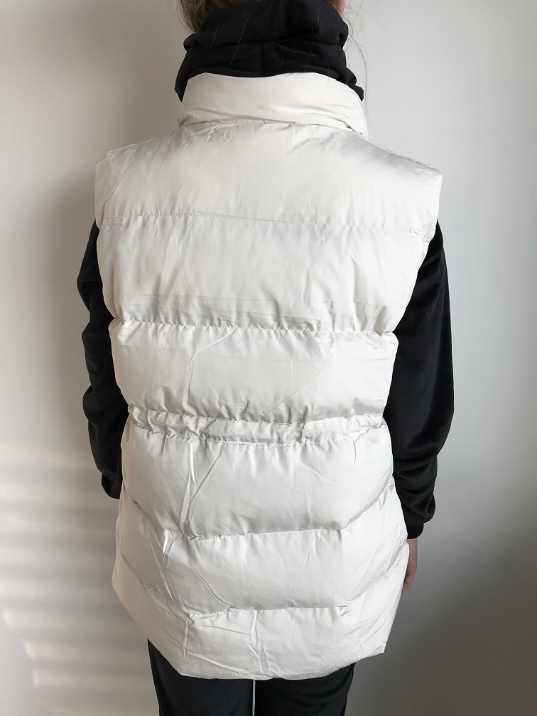 Dámská prošívaná OVERSIZE vesta smetanová