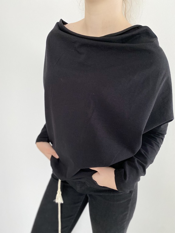 Dámská halenka volná černá STRING