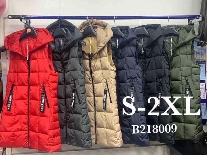 Dámská vesta dlouhá s kapucí khaki vel.XL