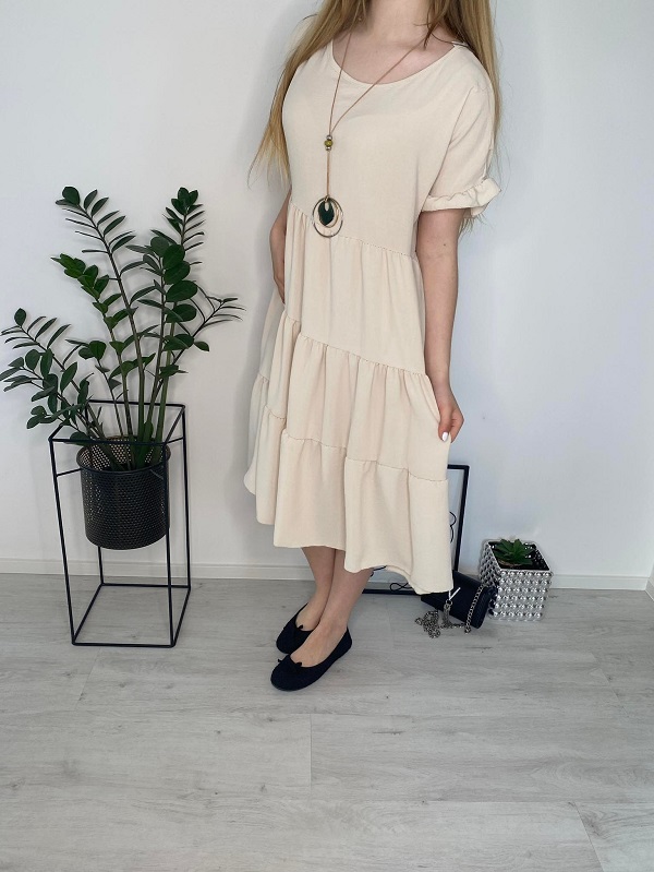 Dámské šaty Anabel krémové UNI